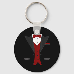 Halloween Tuxedo Costume - Funny Suit Wedding Keychain