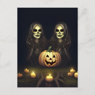 Halloween Twins Postcard
