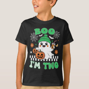 Halloween Two Birthday Boo Im Two Groovy Birthday  T-Shirt