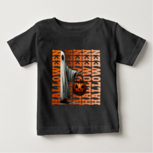 Halloween typography cool ghost pumpkin gift ideas baby T-Shirt