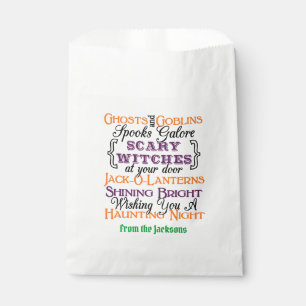 Halloween Typography Goodie Bag- Halloween Saying Favour Bag