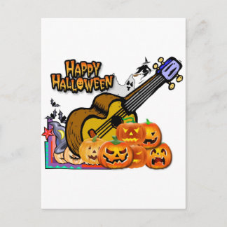 Halloween Ukulele Postcard