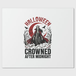 Halloween Undead Queen Midnight Rising Wrapping Paper