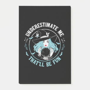 Halloween Underestimate Me That Will Be Fun Xmas Post-it Notes