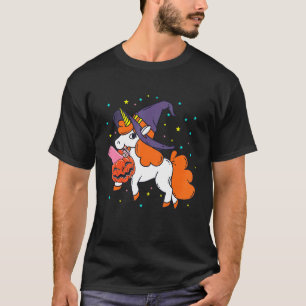 Halloween Unicorn Girls Women Witchy Unicorn Hallo T-Shirt