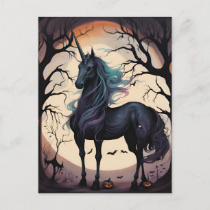Halloween Unicorn Postcard