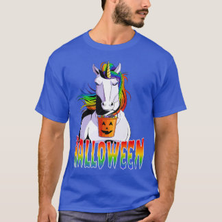 Halloween Unicorn Pumpkin Jack O' Lantern  T-Shirt
