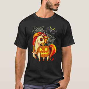 Halloween Unicorn Scary Pumpkins Matching Kids Fam T-Shirt