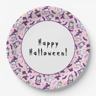 Halloween Unicorns Paper Plate