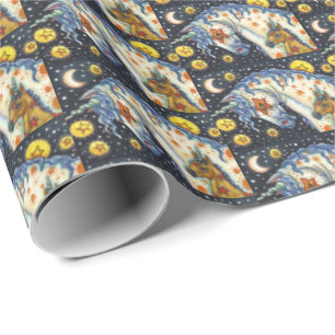 HALLOWEEN UNICORNS, STAR HORSE & COLT FANTASY WRAPPING PAPER