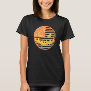 Halloween USA American Flag Jack o lantern Pumpkin T-Shirt