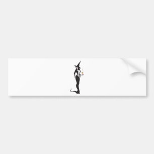 halloween vamp witch bumper sticker