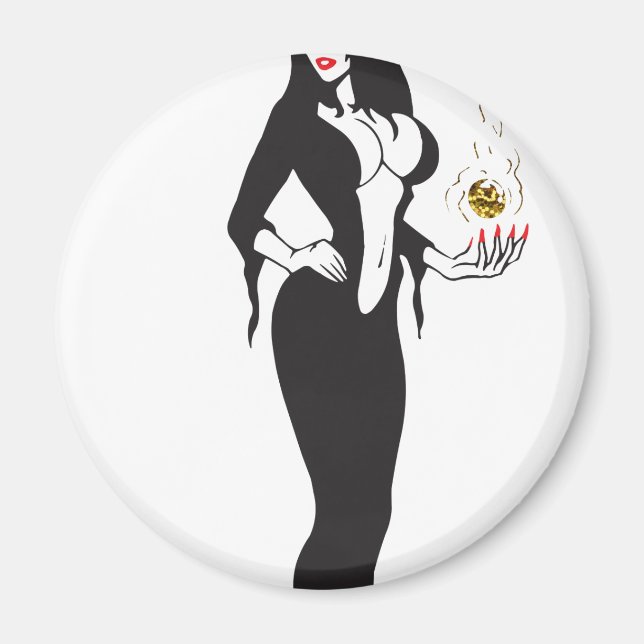 halloween vamp witch magnet (Front)