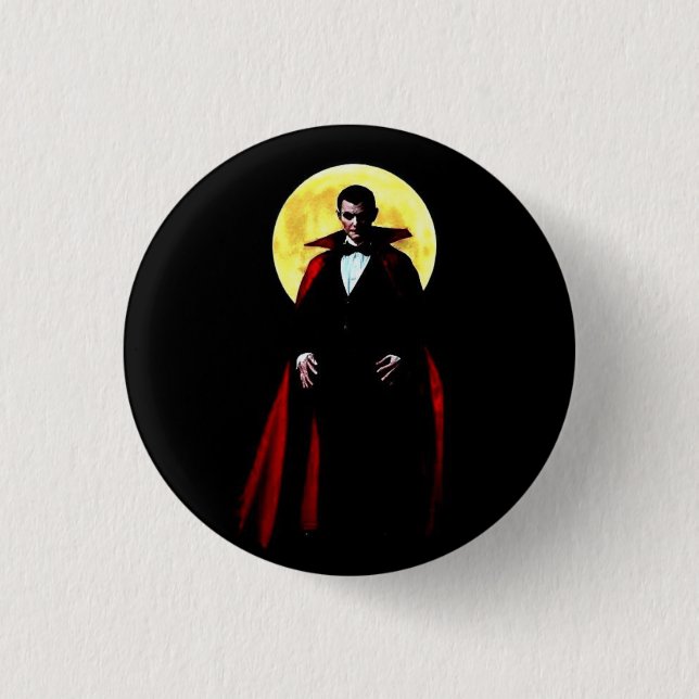 HALLOWEEN VAMPIRE 1 INCH ROUND BUTTON (Front)