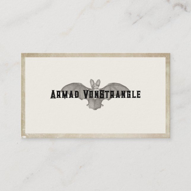Halloween Vampire Bat Business Card (Front)
