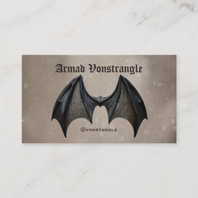 Halloween Vampire Bat  Business Card (Front)