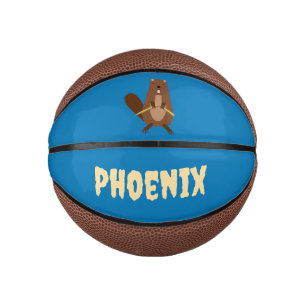 Halloween Vampire Beaver Custom Name Mini Basketball