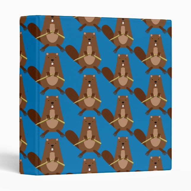 Halloween Vampire Beaver Patterned Binder (Front/Spine)