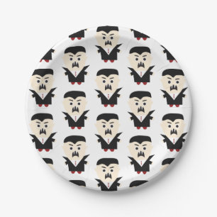 Halloween vampire costume party. Kids dracula Paper Plate
