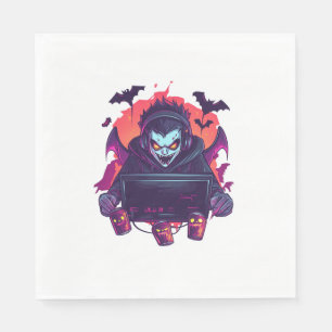 Halloween Vampire Gamer Napkin