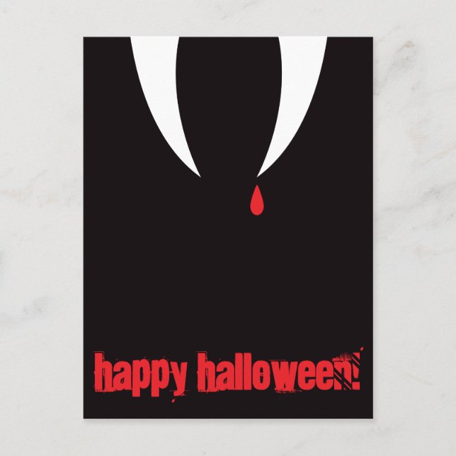 Halloween Vampire Kiss Postcard (Front)