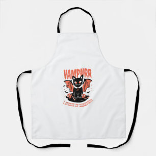 Halloween Vampire - Vampire Cat Attacks at Night! Apron