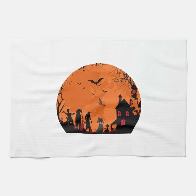 halloween vector        kitchen towel (Horizontal)