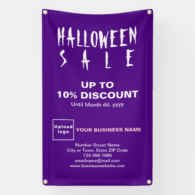 Halloween Vente Remise Entreprise Purple Bannière (Verticale)