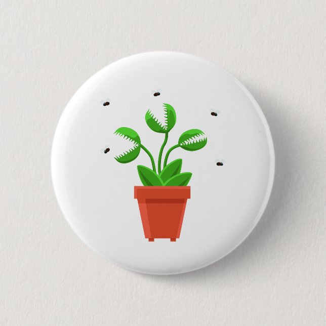 halloween venus fly trap 2 inch round button (Front)