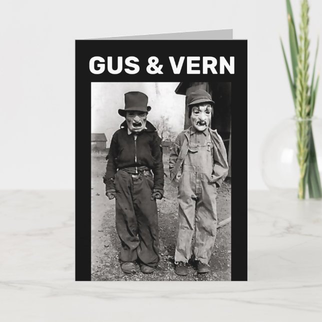 HALLOWEEN VHISTORIC COSTUMES FUNNY GREETING CARD (Front)