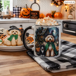 Halloween Vibe Doodle Dog & Cat Holiday Combo  Mug