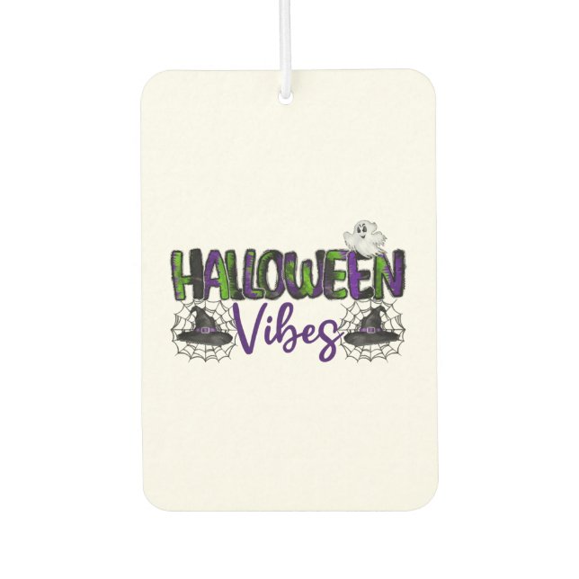 Halloween Vibes Air Freshener (Front)
