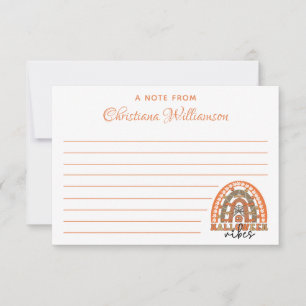 Halloween Vibes Boho Rainbow Fall Halloween Card