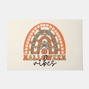 Halloween Vibes Boho Rainbow Fall Halloween Doormat