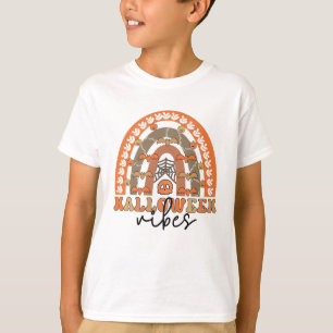 Halloween Vibes Boho Rainbow Fall Halloween T-Shirt