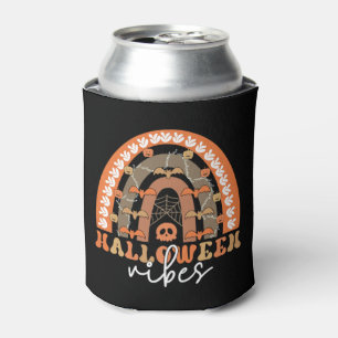 Halloween Vibes Boho Rainbow Fall Spooky Can Cooler