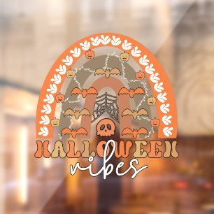 Halloween Vibes Boho Rainbow Fall Spooky Window Cling