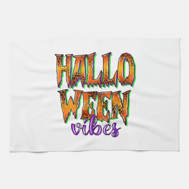 Halloween Vibes  Kitchen Towel (Horizontal)