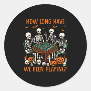 Halloween Vibes Mahjong Lover How Long Have We Bee Classic Round Sticker