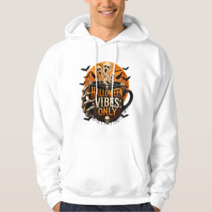 Halloween Vibes Only Skeleton Coffee Hoodie