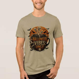Halloween Vibes Only Skeleton Coffee Tri-Blend Shirt
