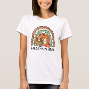Halloween Vibes – Orange Rainbow T-Shirt