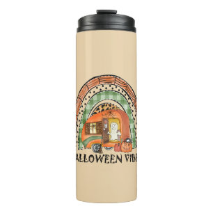 Halloween Vibes – Orange Rainbow Thermal Tumbler