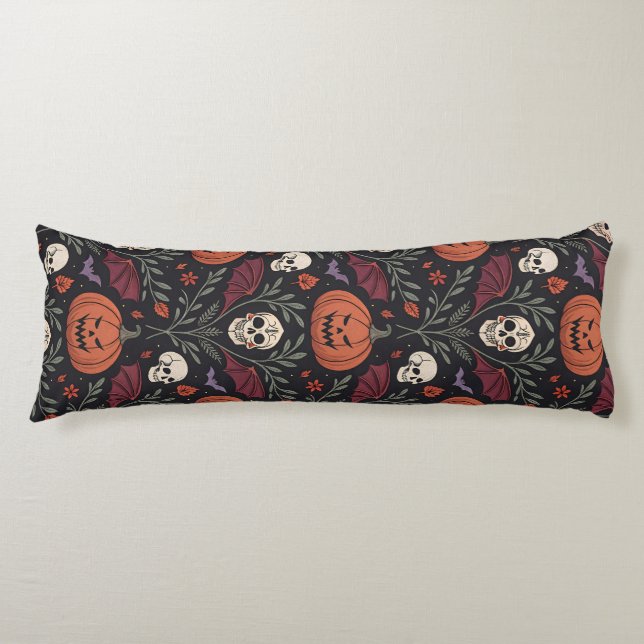 Halloween Vibes Pattern Body Pillow (Front)