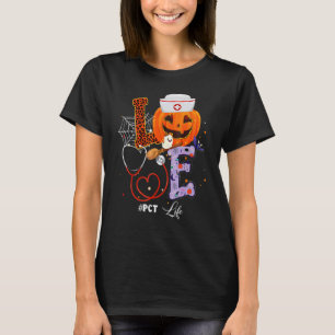 Halloween Vibes PCT Life Pumpkin Nurse Outfit For  T-Shirt