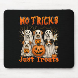 Halloween Vibes Spooky Season Dog Mom No Tricks Ju Mouse Pad