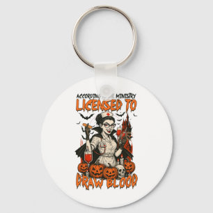 Halloween Vibes Spooky Season Nurse Licensed To Dr Keychain