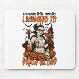 Halloween Vibes Spooky Season Nurse Licensed To Dr Mouse Pad