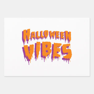 Halloween Vibes Wrapping Paper Sheet