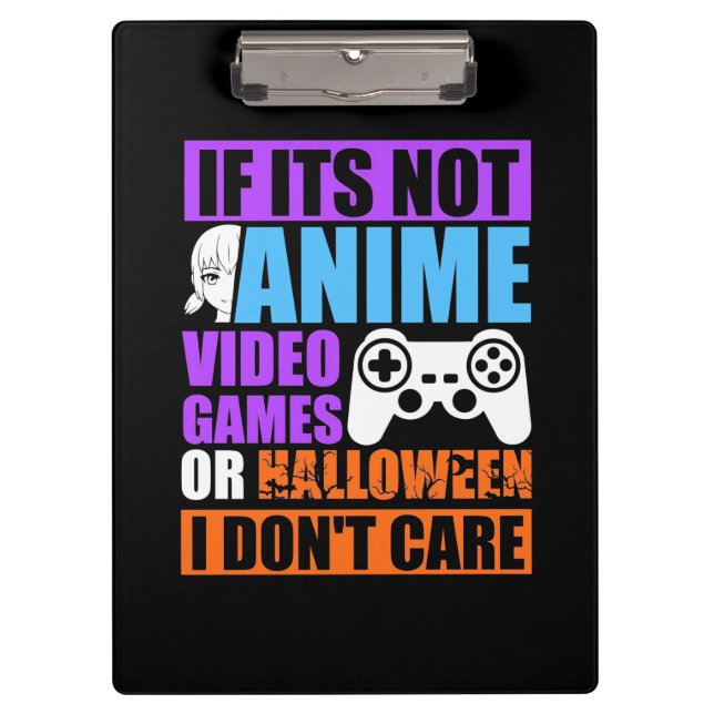 Halloween Video Games Clipboard (Front)